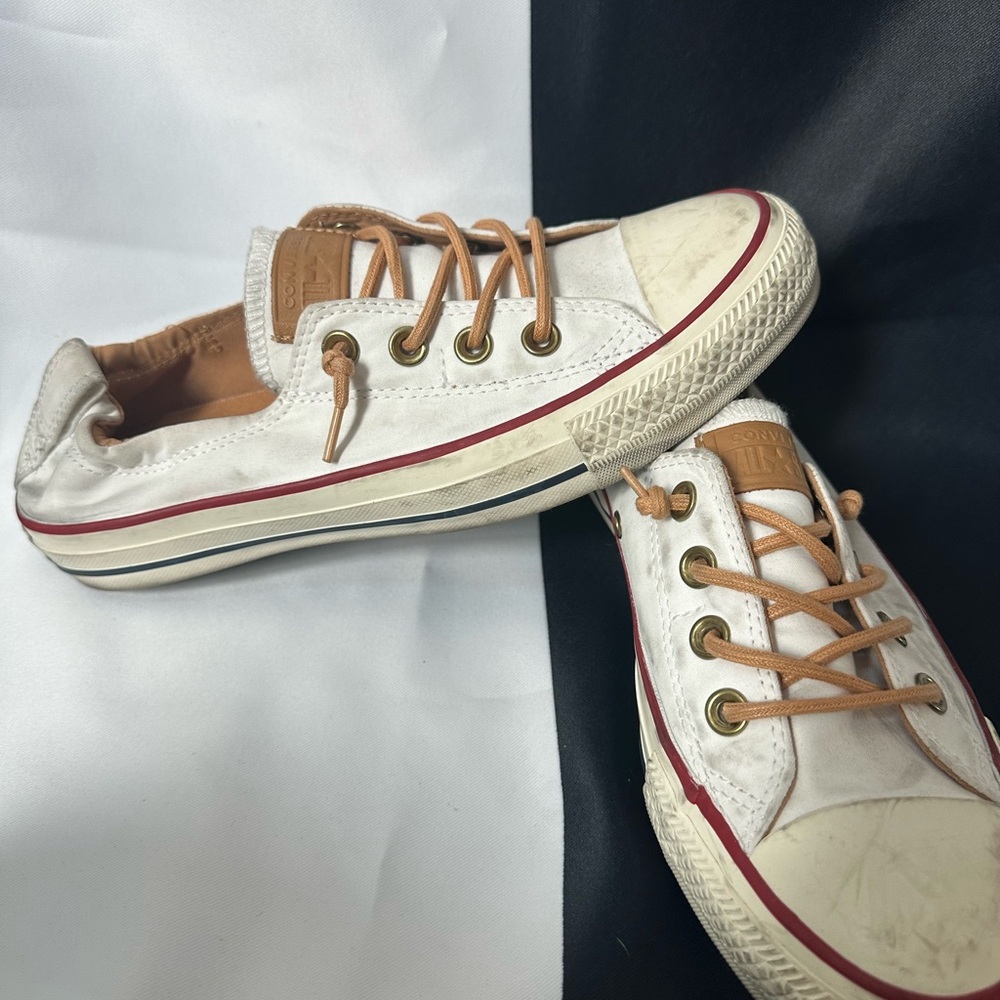 Converse Tan and White Sneakers